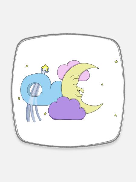 Goodnight Moon - Square fridge magnet - white