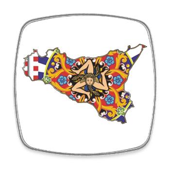 Sicile Majolica - Magnet carré - blanc - Devant