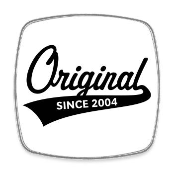 Original Since 2004 (Geburtsjahr, Geburtstag / B) - Viereckiger Kühlschrankmagnet - Weiß - Vorne