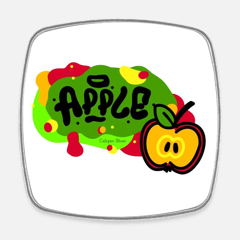 Pomme - Calypso Blous - Magnet carré - blanc