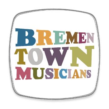 Bremer Town Musicians – Legendary & Timeless! - Square fridge magnet - white - Front