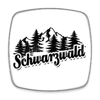 Schwarzwald - Wald und Berge Wandern Erholung - Viereckiger Kühlschrankmagnet - Weiß - Vorne