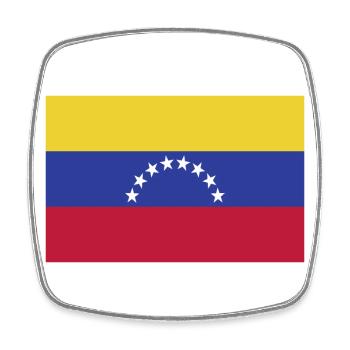 Venezuella Flagge - Viereckiger Kühlschrankmagnet - Weiß - Vorne
