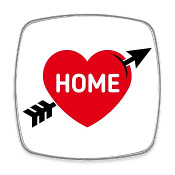 I Love My Home (Home Country / Hometown / 2C) - Square fridge magnet - white - Front