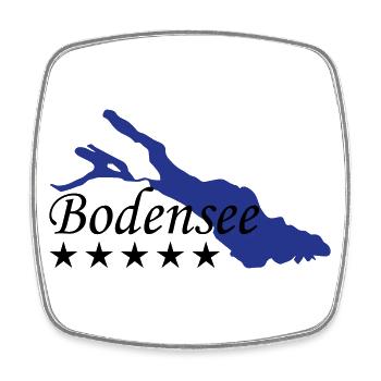 Bodensee - Viereckiger Kühlschrankmagnet - Weiß - Vorne