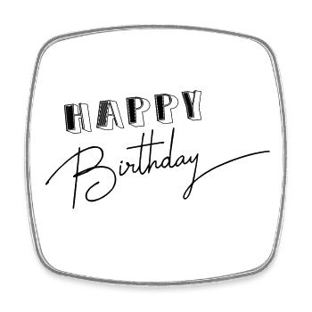 ALLES GUTE ZUM GEBURTSTAG, ALLES GUTE ZUM GEBURTSTAG, GEBURTSTAG, GEBURTSTAG - Viereckiger Kühlschrankmagnet - Weiß - Vorne