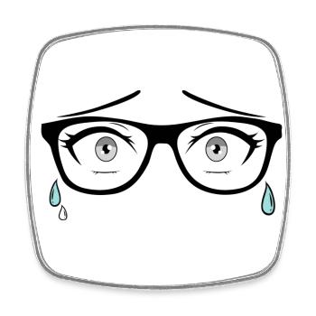 Crying eyes - Square fridge magnet - white - Front