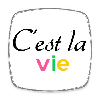 C est la vie - Viereckiger Kühlschrankmagnet - Weiß - Vorne