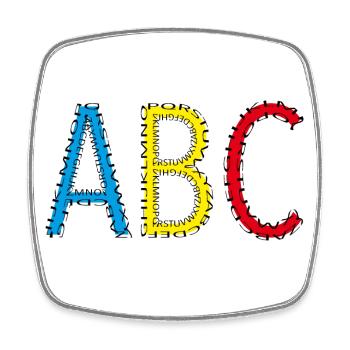 ABC - Schulstart - Schulkind - Viereckiger Kühlschrankmagnet - Weiß - Vorne