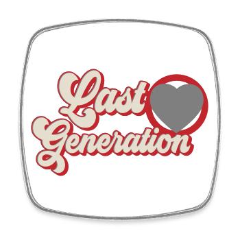 Letzte Generation | Farben änderbar - Viereckiger Kühlschrankmagnet - Weiß - Vorne