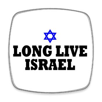 Long live israel - Magnet carré - blanc - Devant