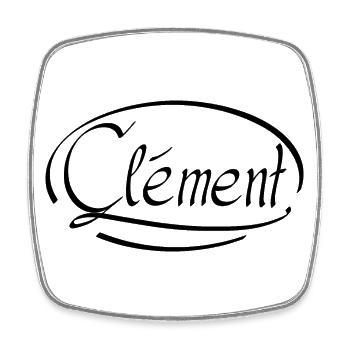 Clément - Magnet carré - blanc - Devant