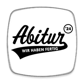 Abitur 2024 – Wir Haben Fertig (Schule / Black) - Viereckiger Kühlschrankmagnet - Weiß - Vorne
