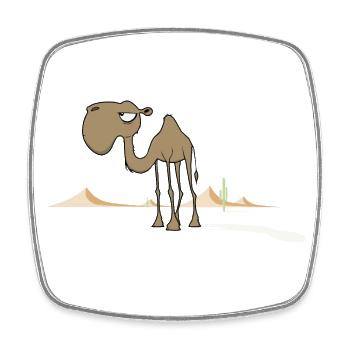Camel - Square fridge magnet - white - Front