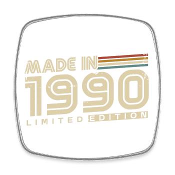 Vintage 1990's Born Retro Vintage Birthday - Square fridge magnet - white - Front