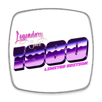 LEGENDARY SINCE 1980 - Magnet carré - blanc - Devant