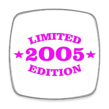 Limited Edition 2005 18th birthday - Square fridge magnet - white - Front