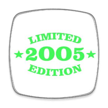 Limited Edition 2005 18th birthday - Square fridge magnet - white - Front
