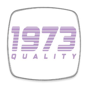 1973 quality | Farbe änderbar - Viereckiger Kühlschrankmagnet - Weiß - Vorne