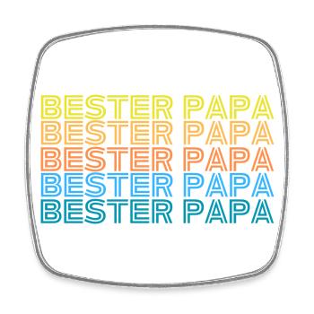 Bester Papa - Viereckiger Kühlschrankmagnet - Weiß - Vorne
