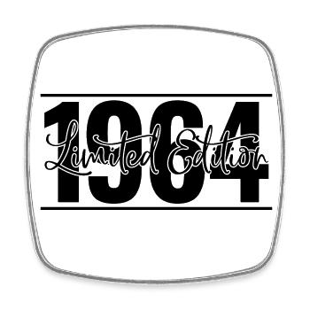 60th Birthday Gift - Limited Edition 1964 - Square fridge magnet - white - Front