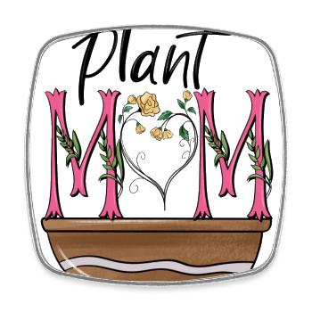 Gift idea for plant moms - Square fridge magnet - white - Front