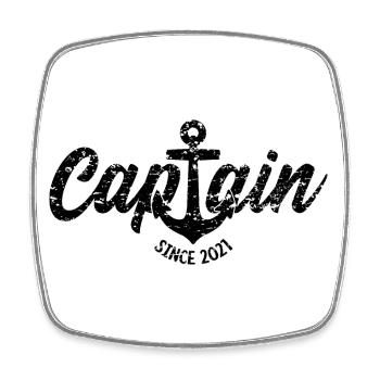 CAPTAIN SINCE 2021 - Viereckiger Kühlschrankmagnet - Weiß - Vorne
