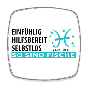 Sternzeichen Fische - Eigenschaften - Viereckiger Kühlschrankmagnet - Weiß - Vorne