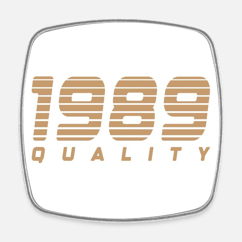 1989 quality | Color changeable - Square fridge magnet - white