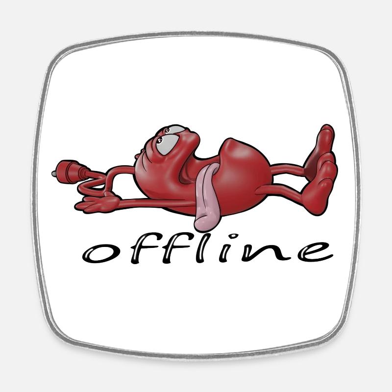 Offline - Square fridge magnet - white