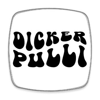 Dicker Pulli - Viereckiger Kühlschrankmagnet - Weiß - Vorne