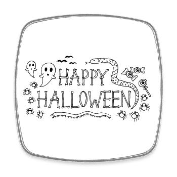 Happy Halloween Halloween Party Costume Halloween - Square fridge magnet - white - Front