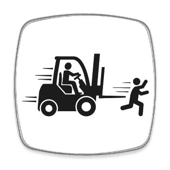 Forklift Driver Warehouse Worker Forklift Operator - Square fridge magnet - white - Front