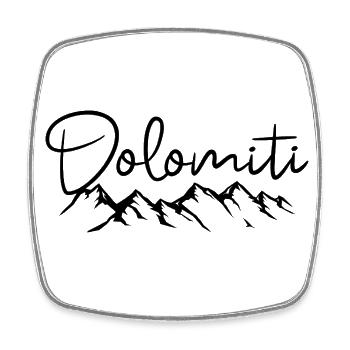 Dolomiti Alpen Italien - Viereckiger Kühlschrankmagnet - Weiß - Vorne