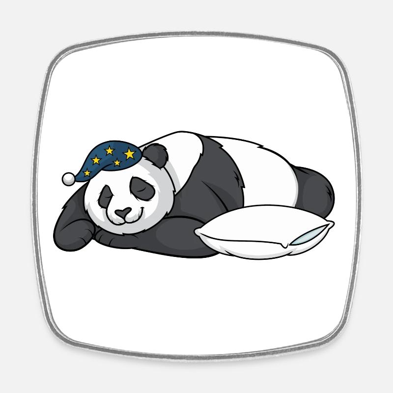 Panda - Viereckiger Kühlschrankmagnet - Weiß