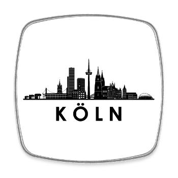 Cologne Silhouette Cologne Cathedral Germany Cologne - Square fridge magnet - white - Front