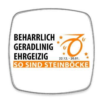 Sternzeichen Steinbock - Eigenschaften - Viereckiger Kühlschrankmagnet - Weiß - Vorne