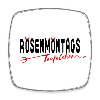 Rosenmontag Teufelchen Fasching Karneval Fasnet - Viereckiger Kühlschrankmagnet - Weiß - Vorne