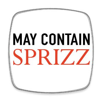 May Contain Sprizz - Viereckiger Kühlschrankmagnet - Weiß - Vorne