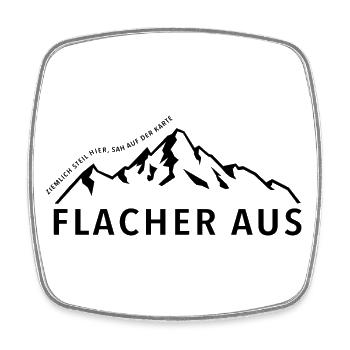 Ziemlich steil hier, sah auf der Karte flacher aus - Viereckiger Kühlschrankmagnet - Weiß - Vorne