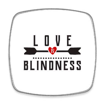 Love Is Blindness - Liebe ist Blindheit - Square fridge magnet - white - Front