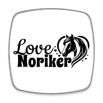 Noriker Love Heart Horse Head - Square fridge magnet - white - Front