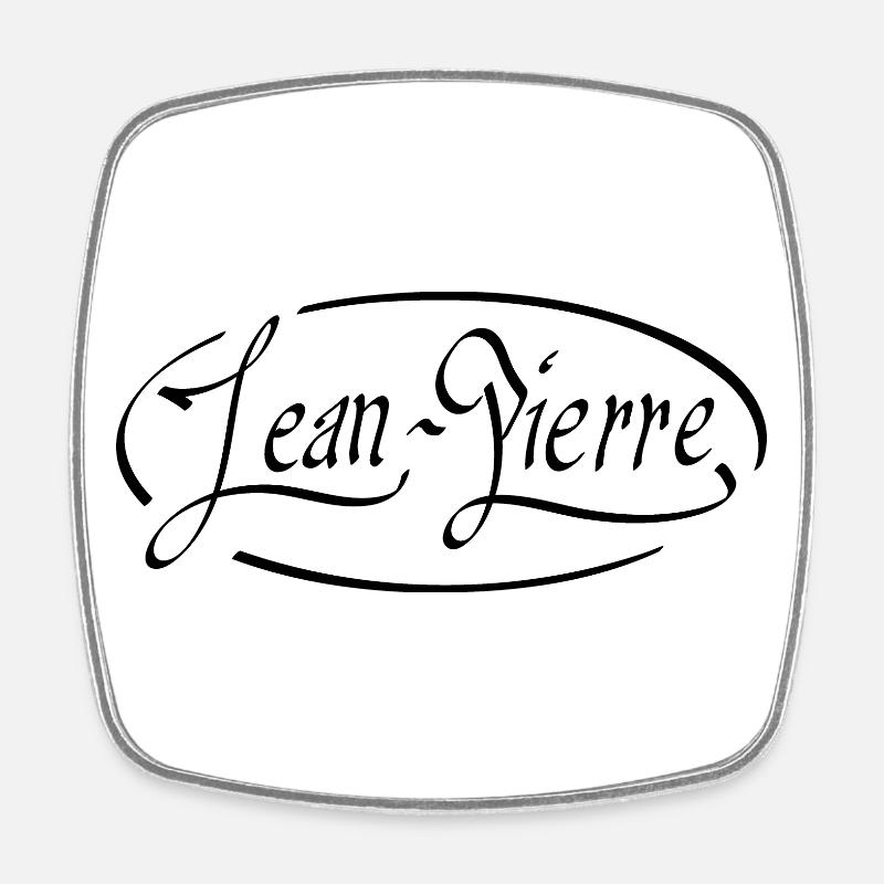 Jean Pierre - Square fridge magnet - white