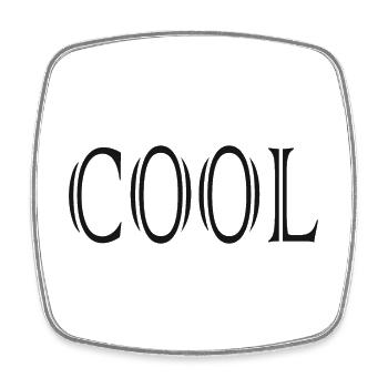 COOL Buzzword Sayings Slogan - Square fridge magnet - white - Front