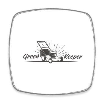 Greenkeeper Rasenmäher Gärtner Garten Geschenkidee - Viereckiger Kühlschrankmagnet - Weiß - Vorne