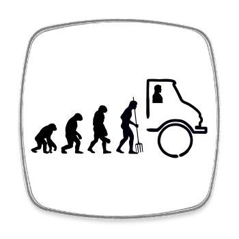 Unimog Evolution - Offroad - Farben editierbar - Viereckiger Kühlschrankmagnet - Weiß - Vorne
