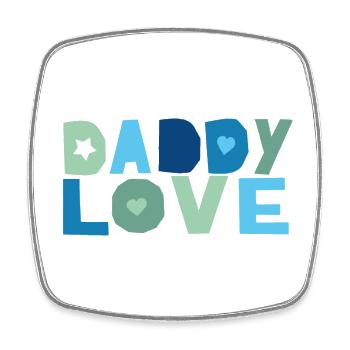 Daddy Love - Square fridge magnet - white - Front