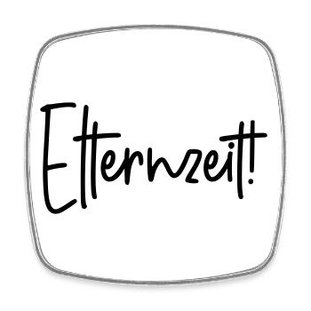 Elternzeit - Viereckiger Kühlschrankmagnet - Weiß - Vorne