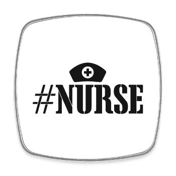 Nurse Krankenschwester Spruch Statement Beruf - Viereckiger Kühlschrankmagnet - Weiß - Vorne