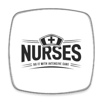 Nurses Krankenschwester Arzthelferin Spruch Zitat - Viereckiger Kühlschrankmagnet - Weiß - Vorne